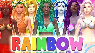 🌈 RAINBOW (MERMAIDS EDITION) 🌈   CC LINKS | The Sims 4 | Create a Sim