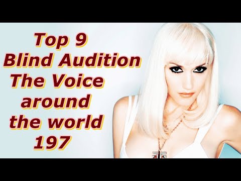 Видео: Top 9 Blind Audition (The Voice around the world 197)