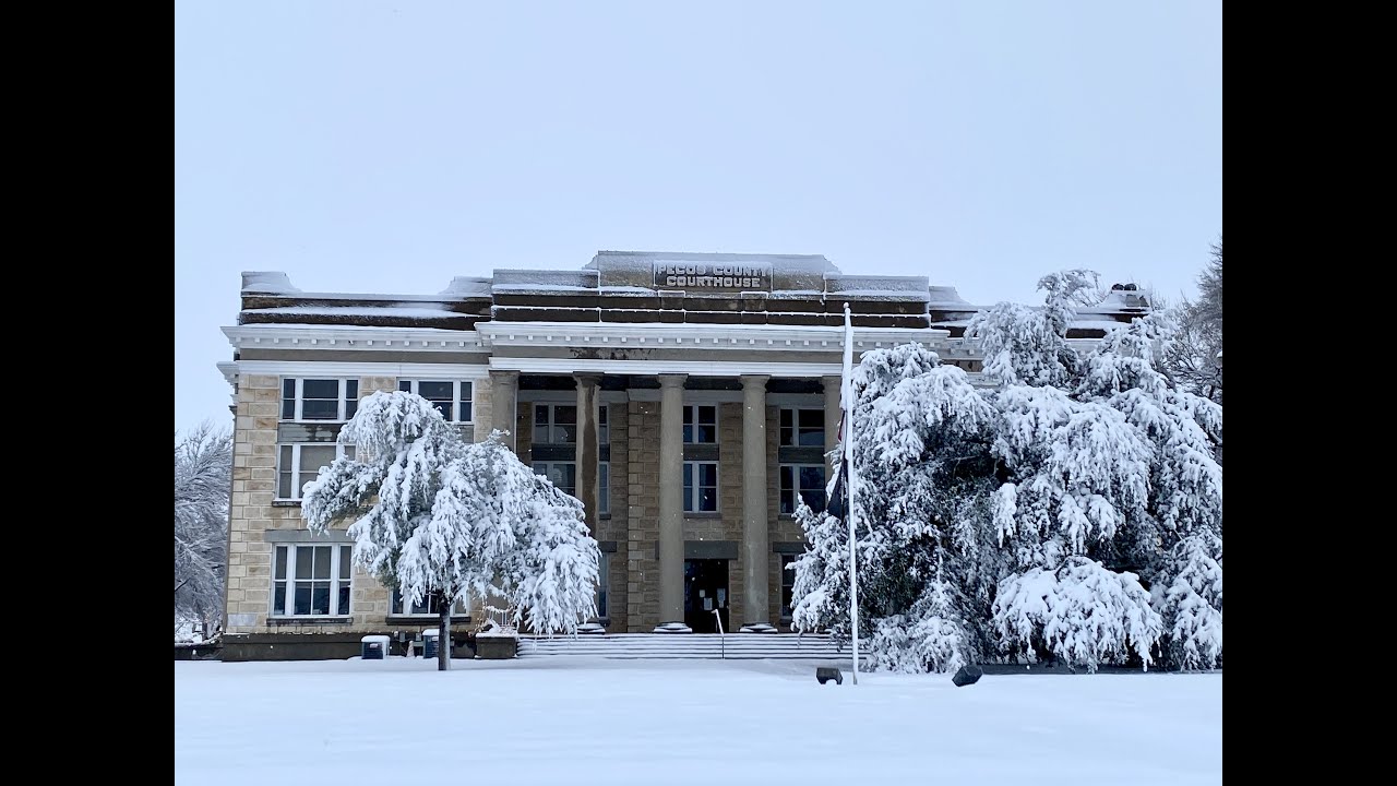 Trey Wilson - San Antonio Real Estate Lawyer - Texas Courthouse Tour Pecos County Winter Wonderland