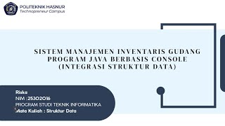 Implementasi Struktur Data pada Sistem Manajemen Inventaris Gudang Berbasis Java Console (OOP)