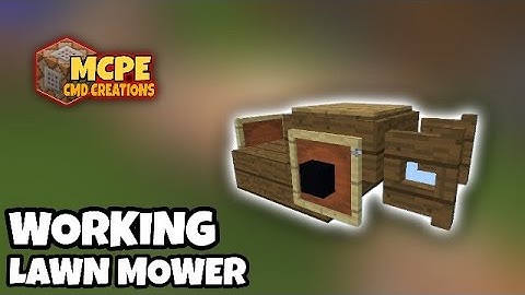 Mcpe Command Blocks Creation | Working Lawn Mower (Tutorial)