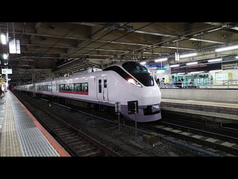 [連結カバー付き]E657系 K5編成 仙台始発特急ひたち26号品川行が上野駅9番線を発車するシーン