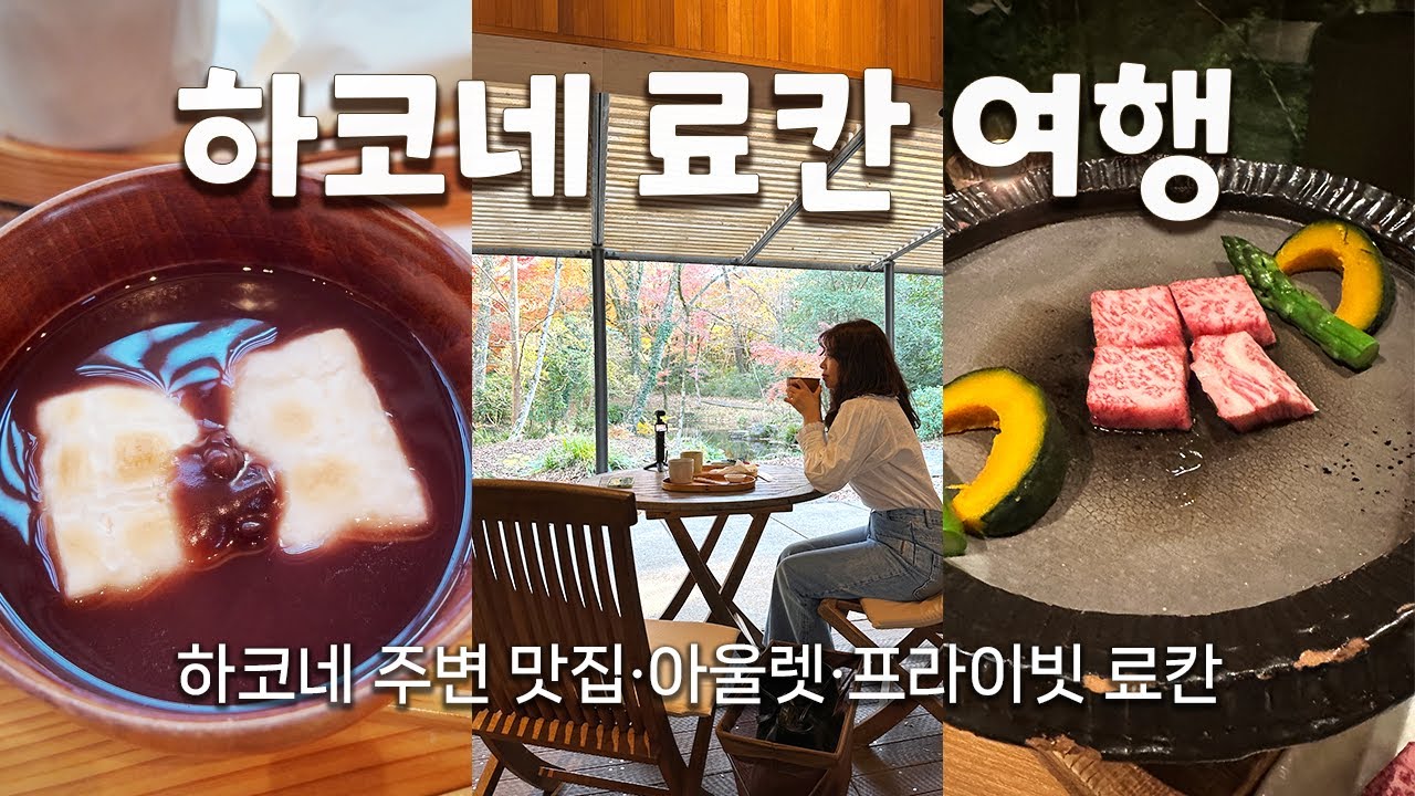 [도쿄 여행 브이로그 1] 하코네 - 공항에서 렌트카 타고 하코네 개인 노천탕 딸린 고급 료칸에서 하룻밤 ( 일본 고속도로 휴게소, 숲속 분위기 좋은 일본식 디저트 맛집소개 )