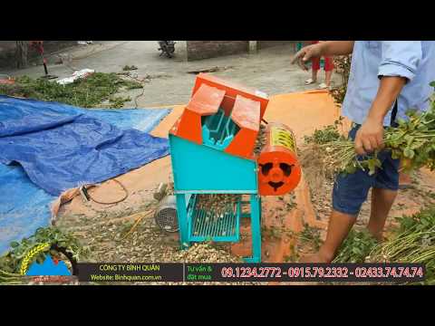 Video Máy tuốt lạc - tuốt đậu phộng Bình Quân - Tuốt sạch... - youtube