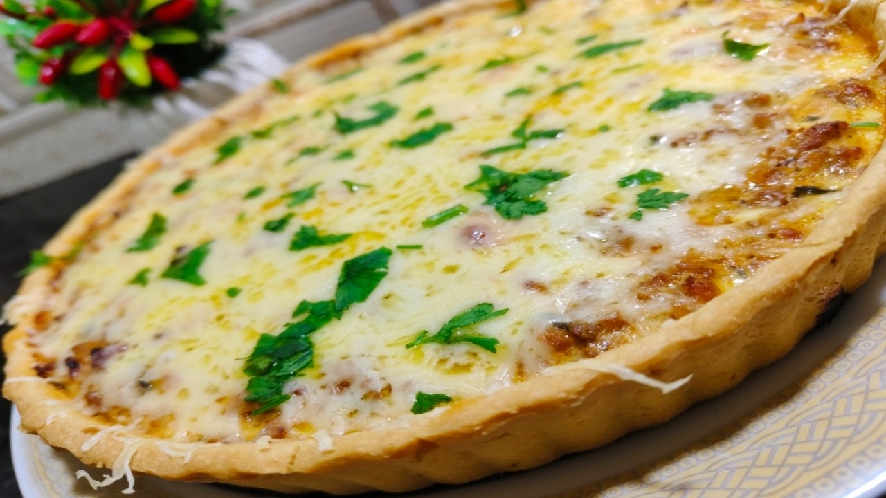 كيش بدون كريمة الطبخ بنين وميڨهمش وبعجينة مرملة وماشي مزيتة