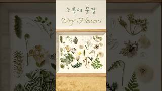 🌱초록의 물결🪰green wave. #dryflowers #art #diy#Resin
