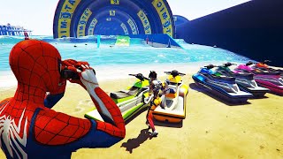 Superheroes Ride Jet ski challenge mod Gta V screenshot 4