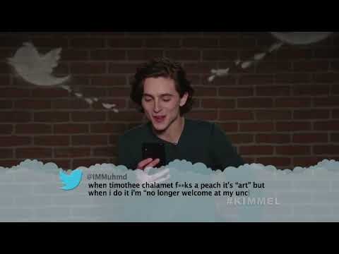Timothee Chalamet reading mean tweets 😂 #timotheechalamet