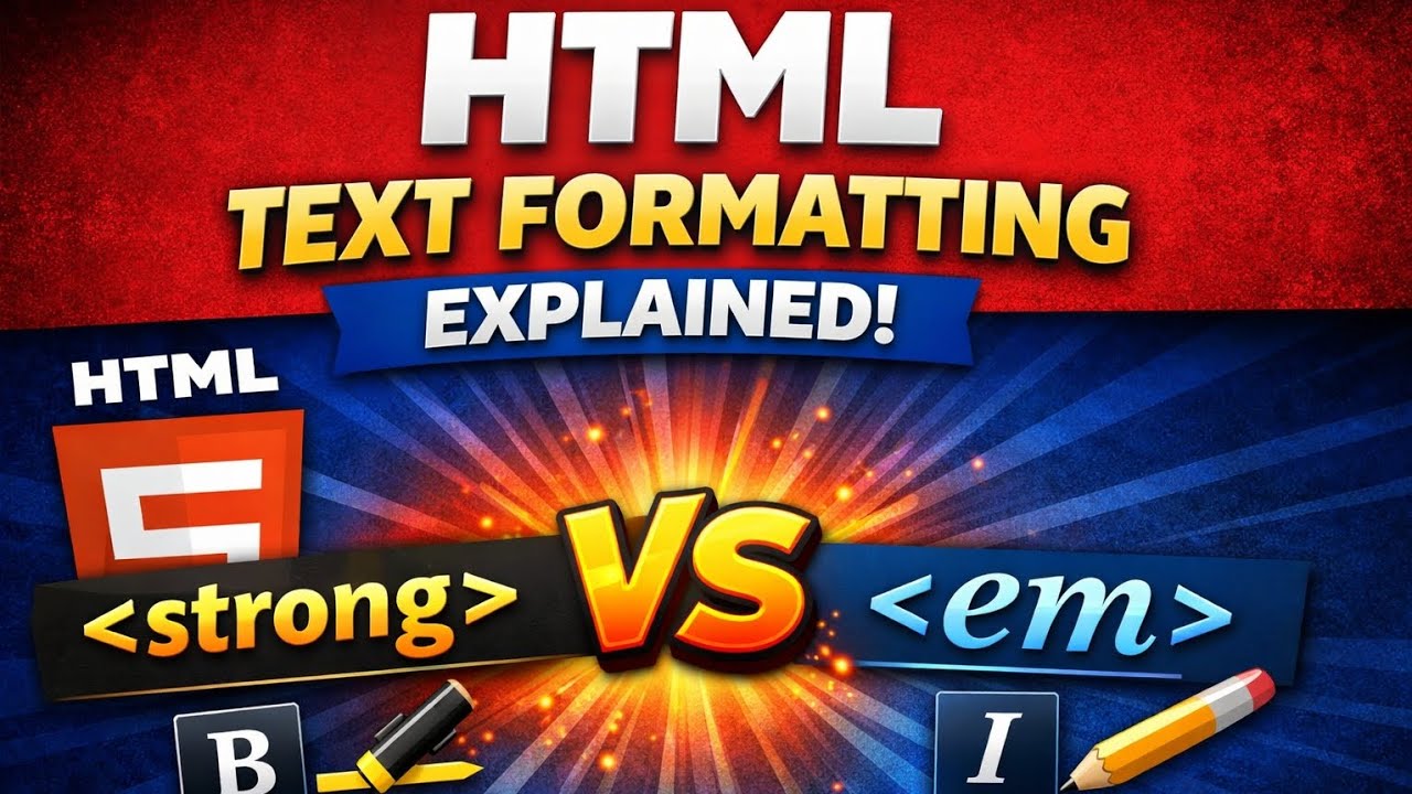 HTML Text Formatting Tutorial | Strong and Emphasize Elements - YouTube