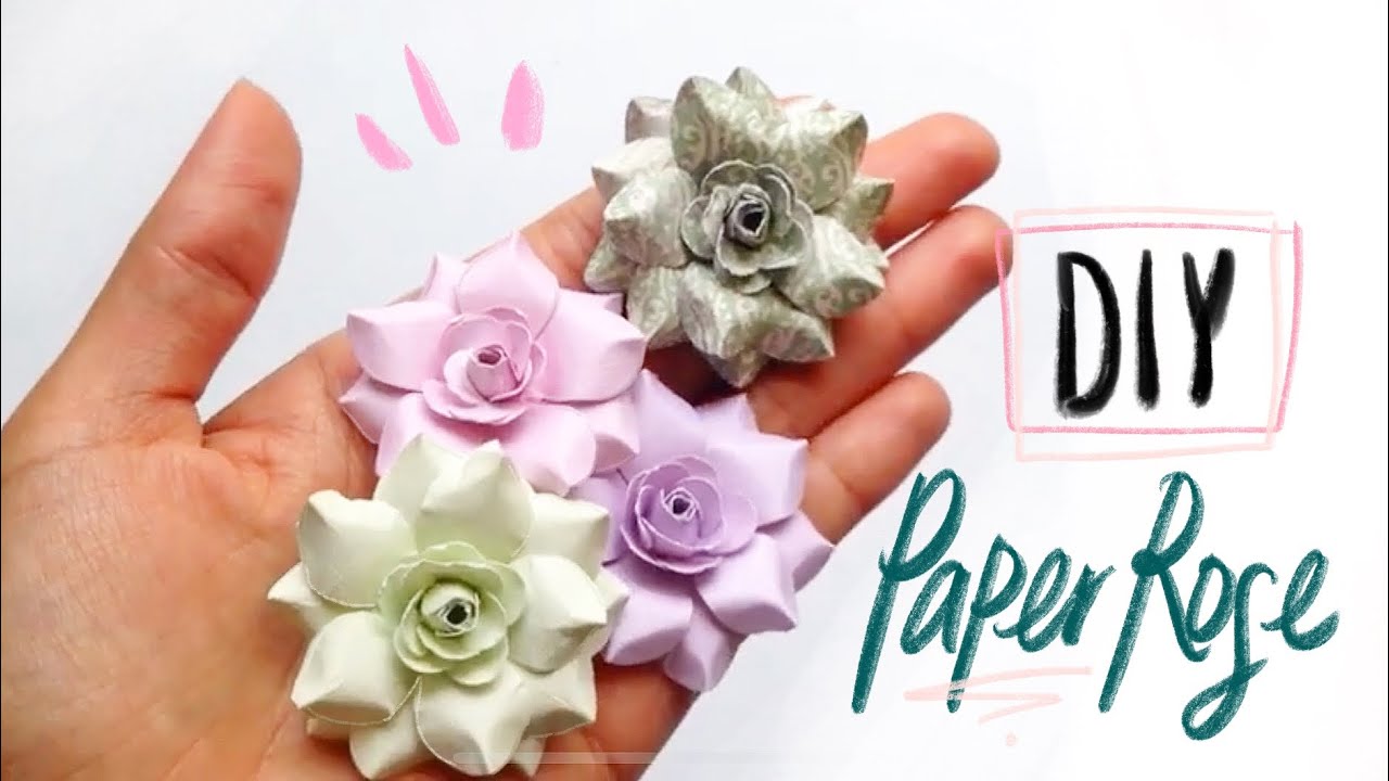 DIY Paper Rose bouquet Tutorial (no cutting machine needed) — The