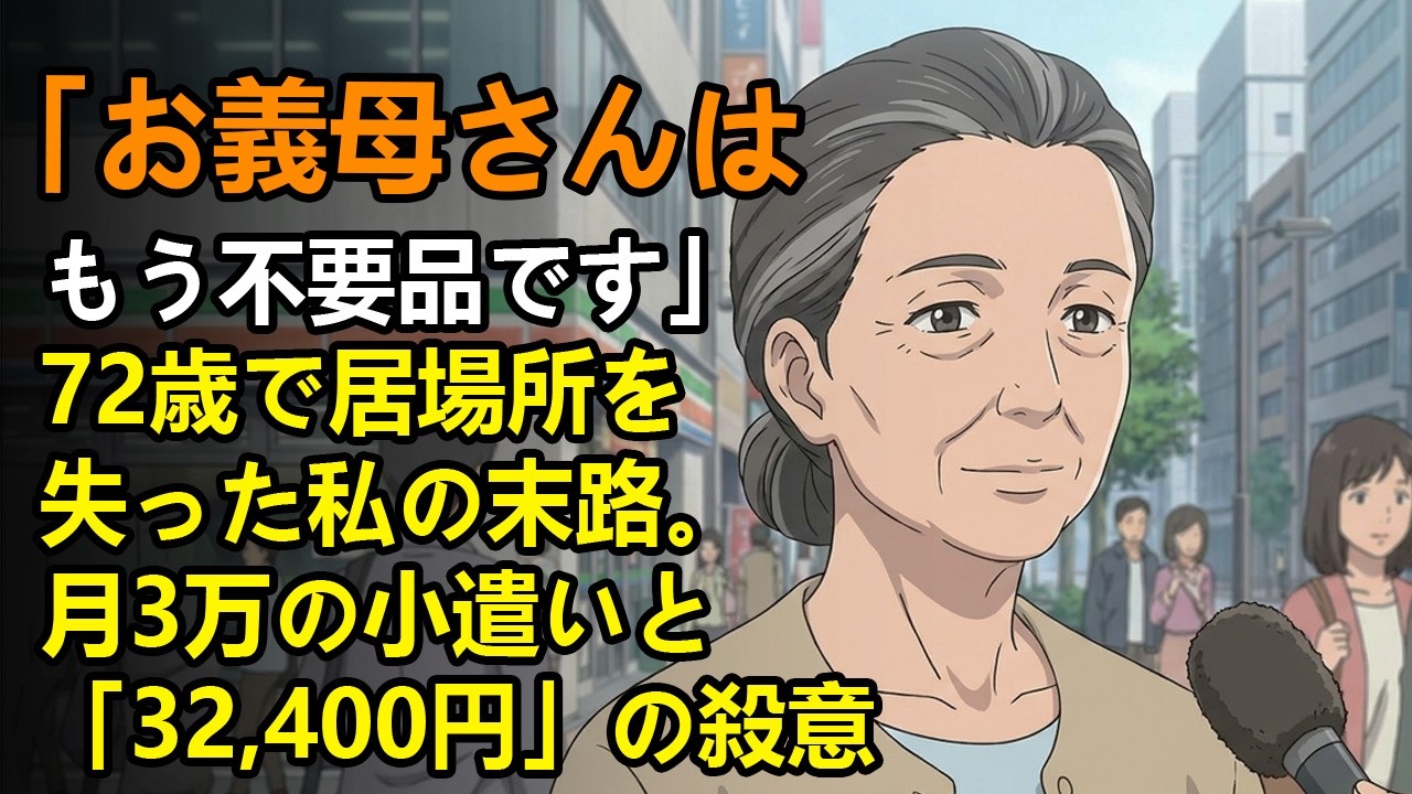 「お義母さんはもう不要品です」72歳で居場所を失った私の末路。月3万の小遣いと、ゴミ箱に捨てられた「32,400円」の殺意