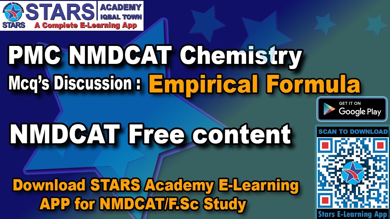 Empirical Formula Chapters MCQS  Discussion For PMC NMDCAT Preparation by 