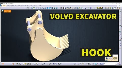 VOLVO  Excavator - HOOK  | CATIA V5 R20 | Part design | Surfacing | Rendering | JCB