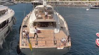 Perini Navi SPIRIT OF THE C'S' 64m luxury sailing yacht leaving Monaco * @emmansvlogfr