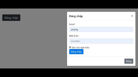Tạo form đăng nhập nổi với CSS bootstrap 4