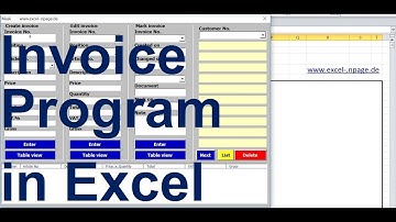 0 Create an invoice program with customer database and product range in Excel VBA yourself 1