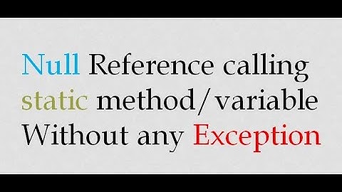 null reference calling static method in java