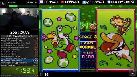 SNES - Tetris Attack - VS Mode Speedrun (Easy - Very Hard) - 14:35 IGT (29:49 RTA)