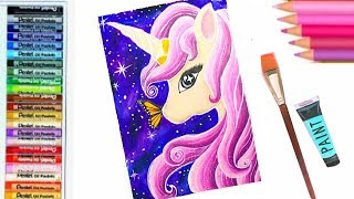 How To Draw and Color Unicorn in the galaxy  l วาดภาพระบายสีม้ายูนิคอร์น ในกาแลคซี่ screenshot 4