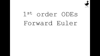 Solving numerical first order ODEs using Forward Euler