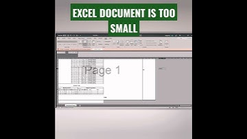 EXCEL DOCUMENT IS TOO SMALL WHEN PRINTING? LET