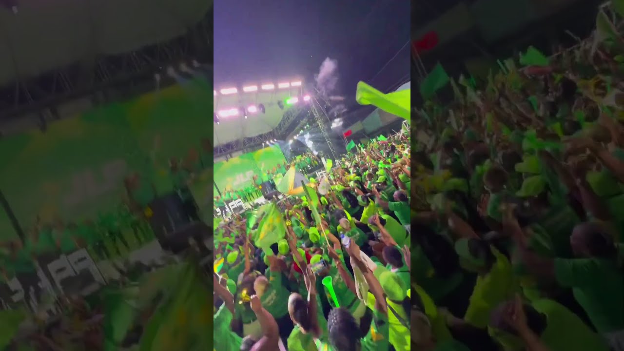 Prime Minister Andrew Holness Arrives In JLP Mass Rally HWT