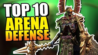 TOP 10 ARENA DEFENSE CHAMPIONS! | Raid: Shadow Legends