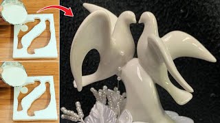 Best Love Couples Bird Showpiece • Bird Showpiece Craft • Home Decoration ideas • white Cement Craft