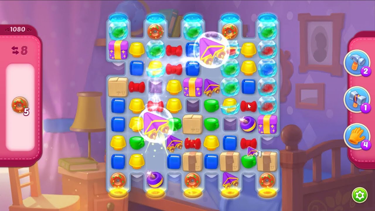 Homescapes level 1080 - 13 Moves - No Boosters 