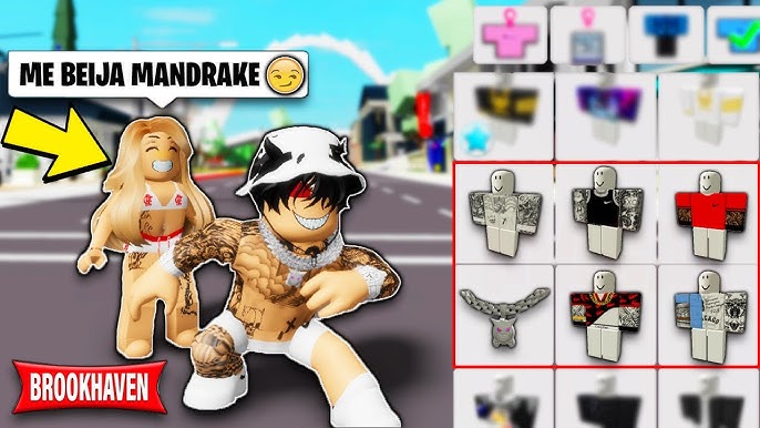 COMO ADICIONAR CÓDIGOS ID DE ROUPAS MANDRAKE +10 CÓDIGOS DE ID DE ROUPA  PARA BROOKHAVEN 🏡 RP ROBLOX🤩 