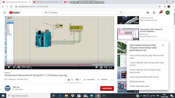 Simulasi Proteus menggunakan Arduino Uno,  DHT 11 dan RTC (Real Time Clock) DS 1302 - PBM