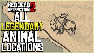 ALL LEGENDARY ANIMAL MAP LOCATIONS IN RED DEAD REDEMPTION 2