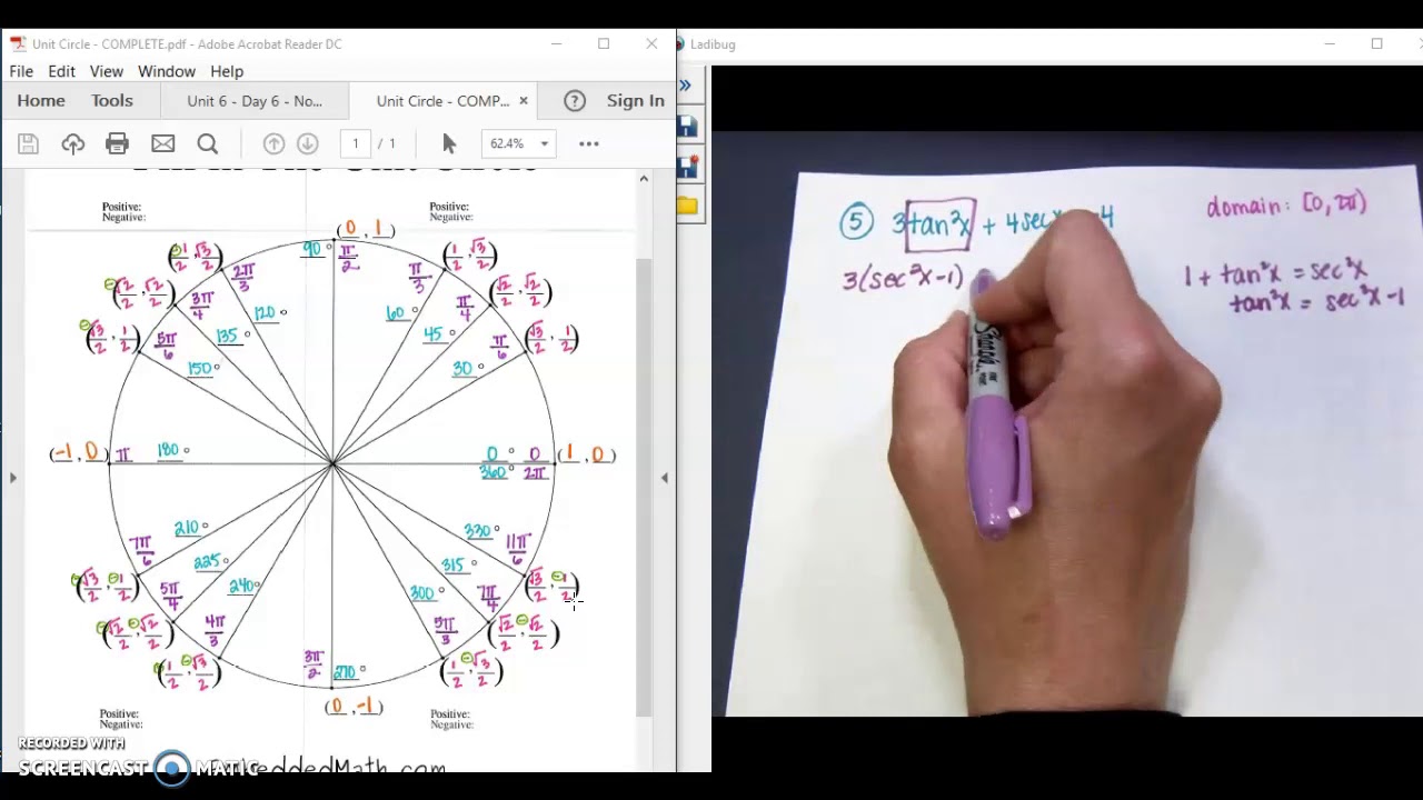 Honors Precalculus - Unit 6 - Day 6 Notes (Part 2) - YouTube