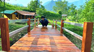 TU Harvesting the first peanut crop.DAU Decorate the beautiful new wooden bridge- Forest life skills