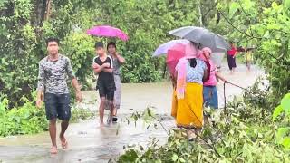 RIVERS FLOWING ABOVE DANGER MARK IN MANIPUR || FLOODS LIKE CONDITION DUE TO REMAL CYCLONE HEAVY RAIN