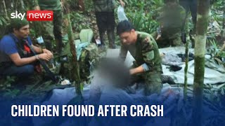 Colombia: Children found alive in jungle weeks after deadly plane crash