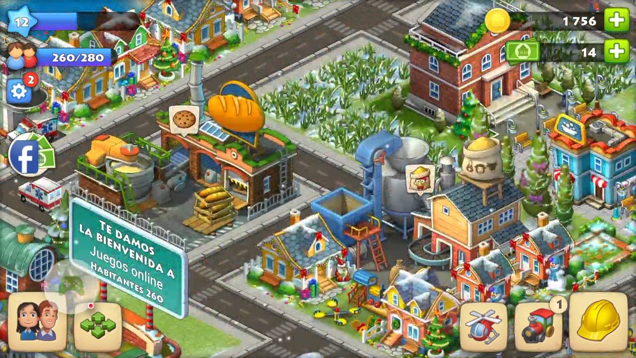 Mi ciudad en el juego Township - YouTube