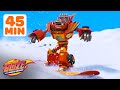 Robot Blaze&#39;s Snowboard Rescue! 🏂 w/ AJ &amp; Gabby | 45 Minutes | Blaze and the Monster Machines