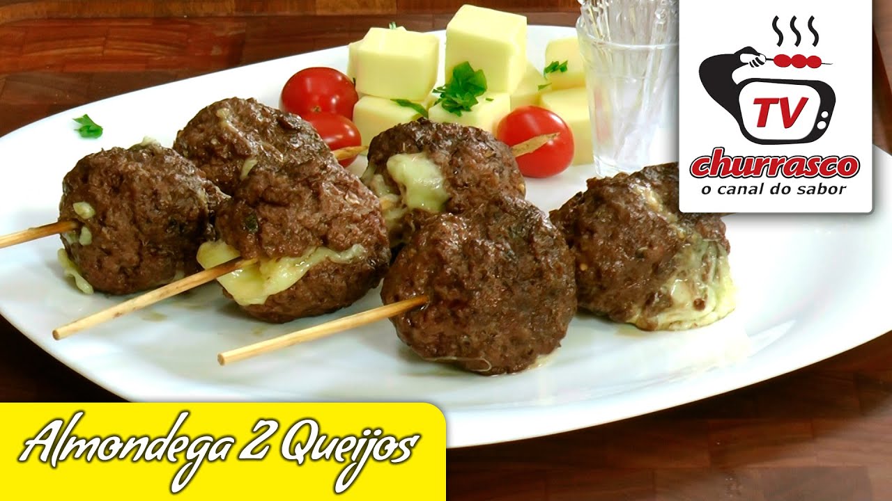 RECEITA DE ALMONDEGAS RECHEADAS 2 QUEIJOS TV CHURRASCO