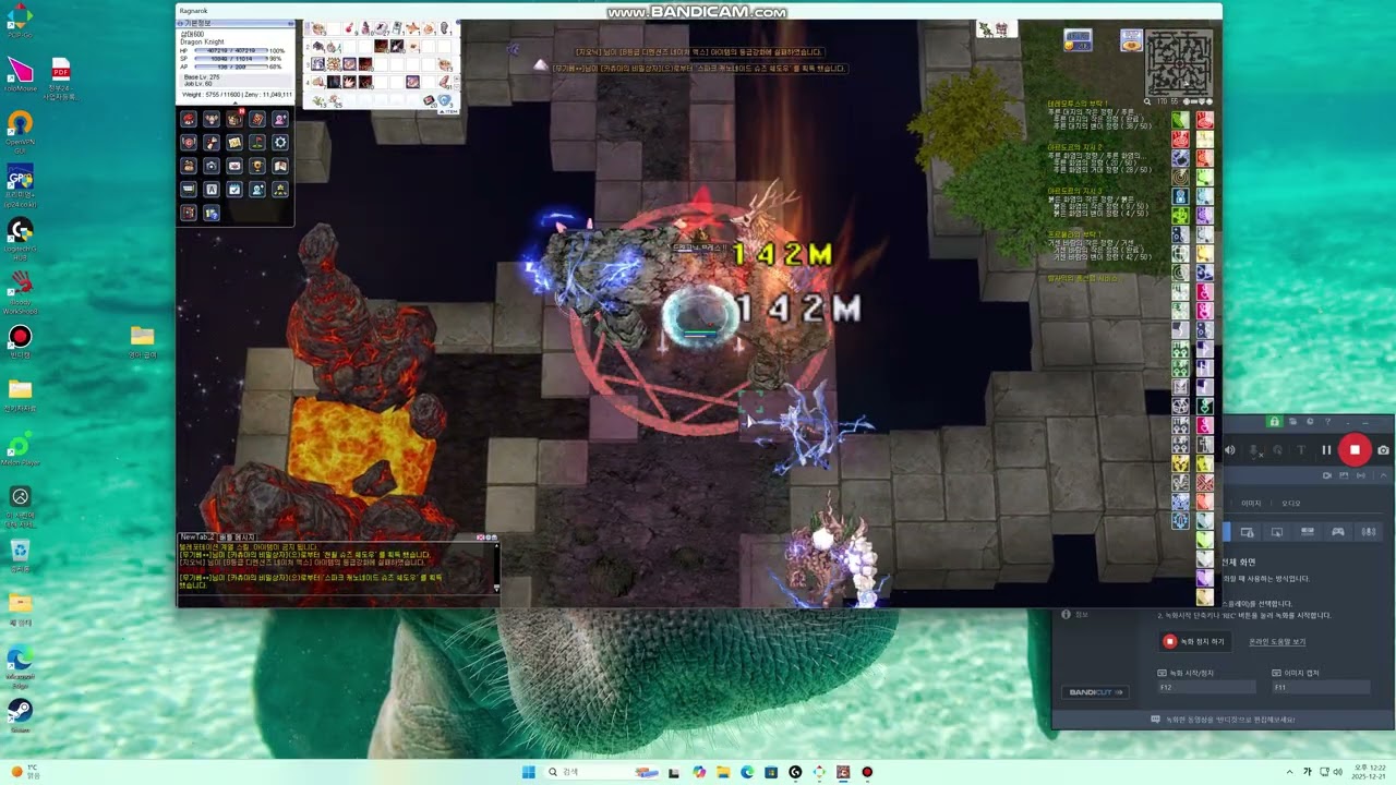 12 21의 기록 라그나로크 드래곤나이트 자버프 어비스 셋팅변경