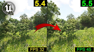 Unreal Engine 5.5 vs 5.4 | Graphics and Performance Comparison | Broadleaf Trees Biome #unrealengine