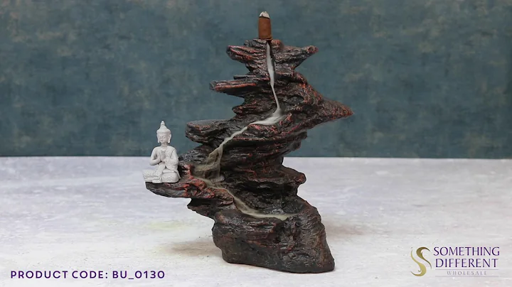 Buddha on Rocks Backflow Incense Cone Burner | Something Different Wholesale
