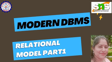 P.Revathi | AP | AI & DS | Relational Model Part1 | MDBMS | SNS Institutions