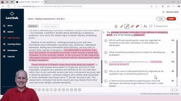 Efficiently Finding Details in a LSAT Law Passage Using LawHub Reading Comprehension Drill Set 4