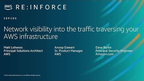 AWS re:Inforce 2019: Network Visibility into the Traffic Traversing Your AWS Infrastructure (SEP209)