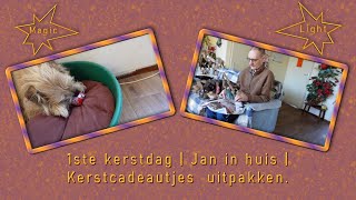 do 25 dec | 1ste kerstdag | Jan in huis | Kerstcadeautjes uitpakken.   #24302