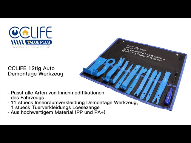 CCLIFE 12tlg Auto Demontage Werkzeug Set PP PA+ Zierleistenkeile Innenraum  Verkleidung Türverkleidung : : Auto & Motorrad