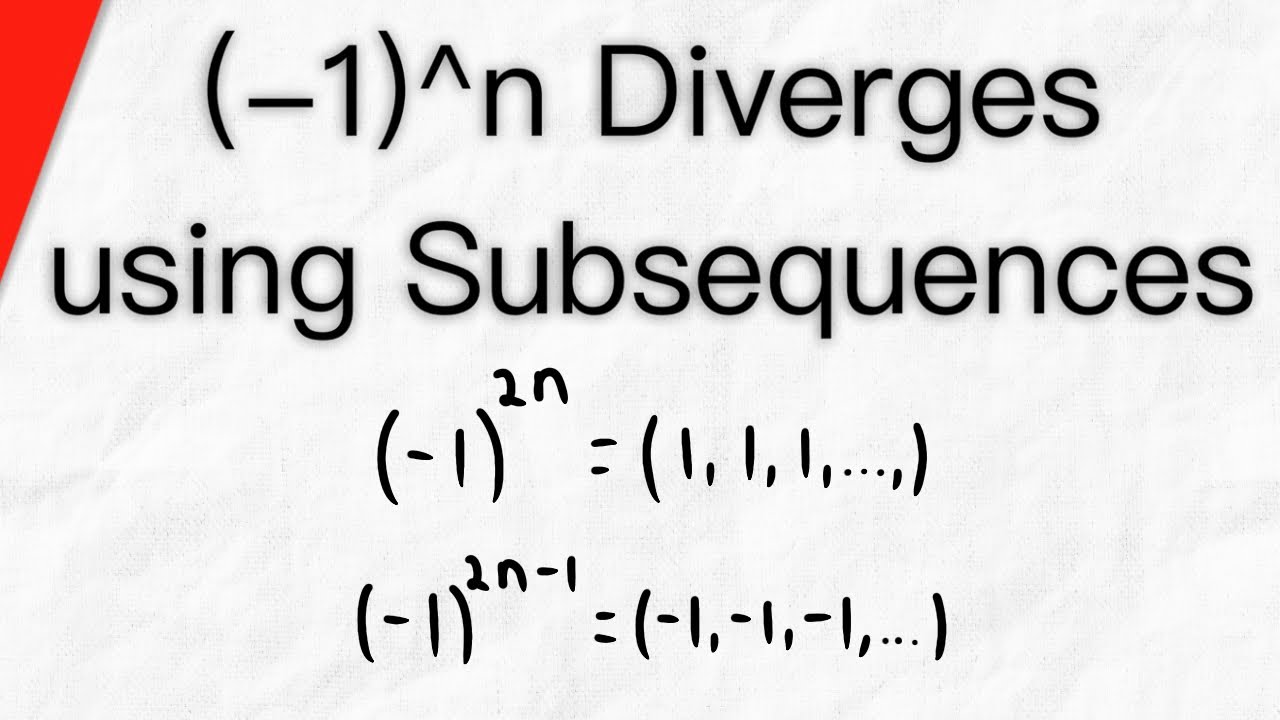 Sequence 1 n diverges using subsequences real analysis youtube