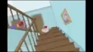 Stewie falling down the stairs with Stereo Hearts playing in the background