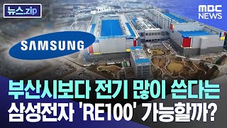 부산시보다 전기 많이 쓴다는 삼성전자 'RE100' 가능할까? [뉴스.zip/MBC뉴스]